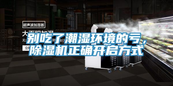 別吃了潮濕環境的虧，除濕機正確開啟方式