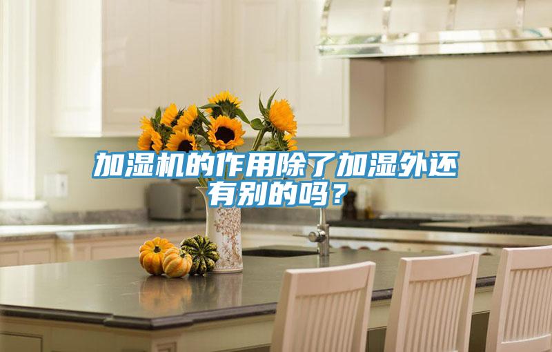 加濕機的作用除了加濕外還有別的嗎？