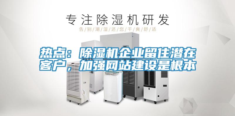 熱點：除濕機企業留住潛在客戶，加強網站建設是根本