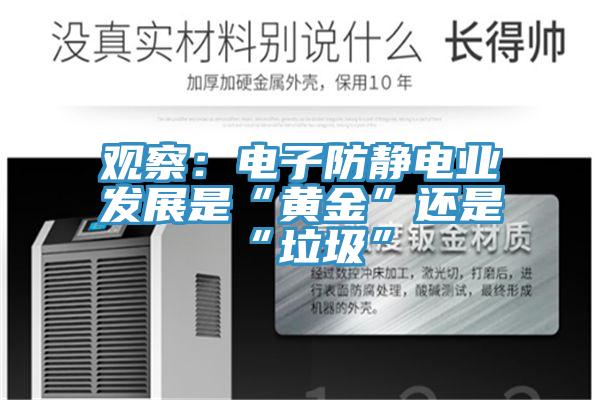 觀察:電子防靜電業發展是“黃金”還是“垃圾”