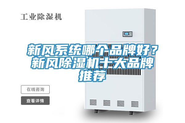 新風系統(tǒng)哪個品牌好？新風除濕機十大品牌推薦